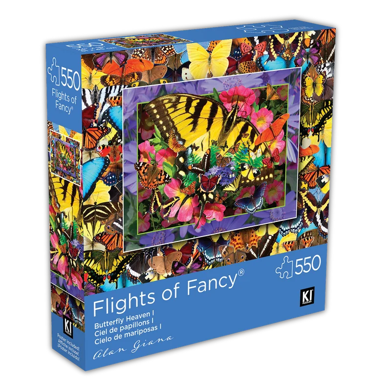 PFG Flights of Fancy - Butterfly Heaven I (550pcs) (Usage/Used - PUZZLES FOR GOOD)