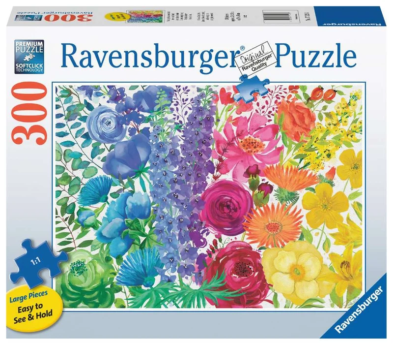PFG Ravensburger Floral Rainbow (300 XXL pcs) (Usage/Used - PUZZLES FOR GOOD)