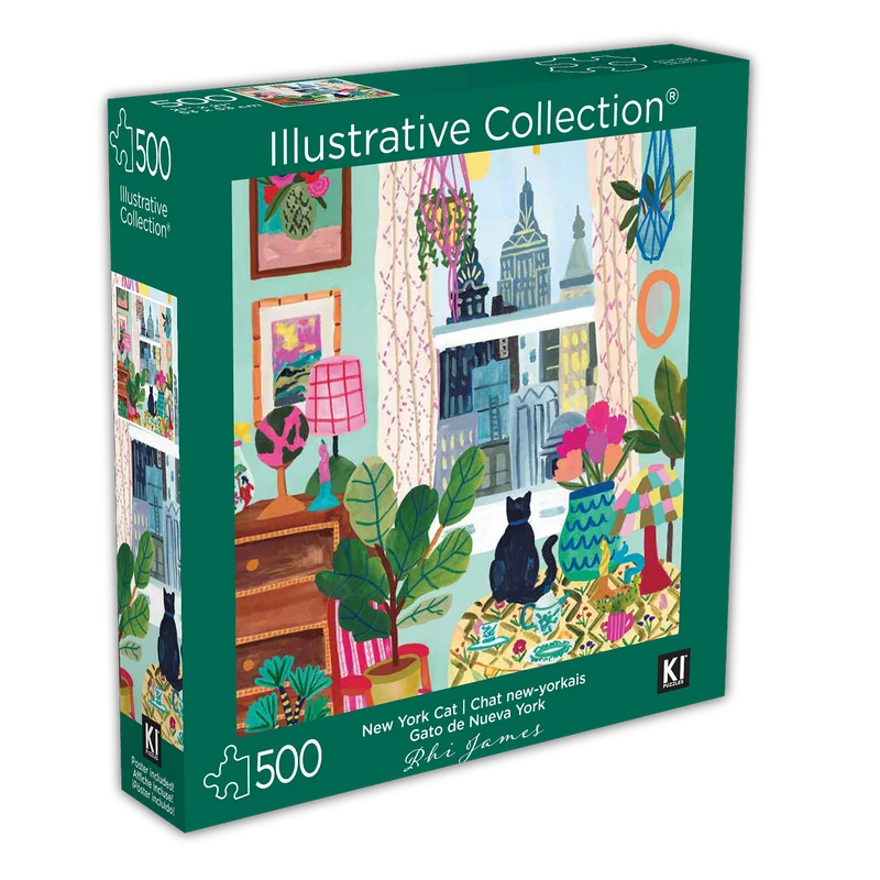 PFG Illustrative Collection - New York Cat (500pcs) (Usage/Used - PUZZLES FOR GOOD)