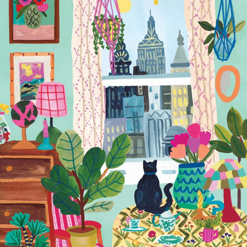 PFG Illustrative Collection - New York Cat (500pcs) (Usage/Used - PUZZLES FOR GOOD)