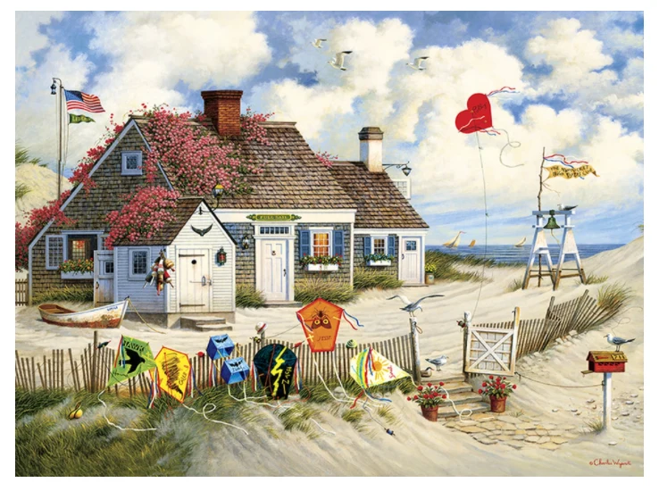PFG Root Beer Break at the Butterfields, Charles Wysocki (300pcs) (Usage/Used - PUZZLES FOR GOOD)