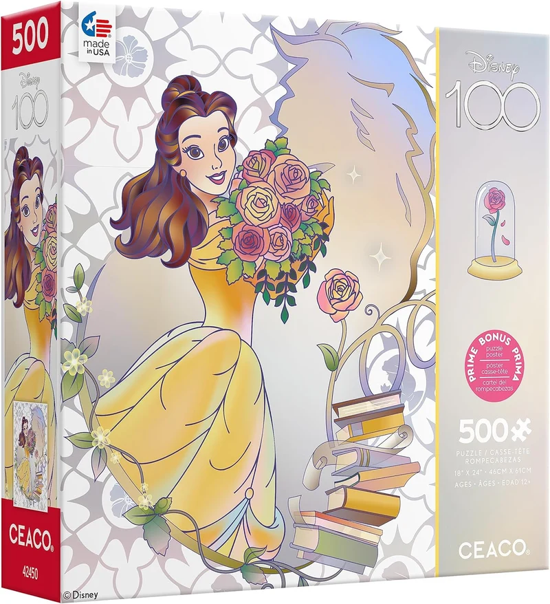 Disney 100 years - Foil Puzzle - Beauty & The Beast - Platinum Princess Belle (500pcs)