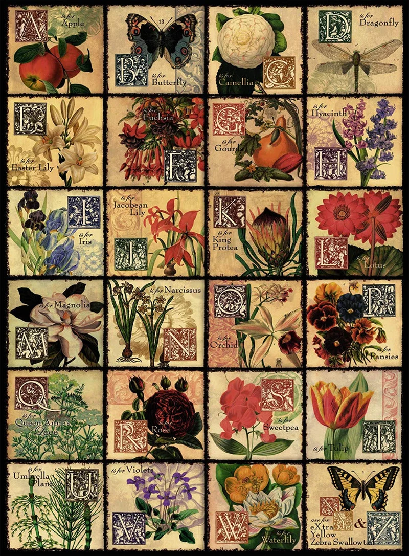 PFG Ravensburger Vintage Flora (500pcs) (Usage/Used - PUZZLES FOR GOOD)