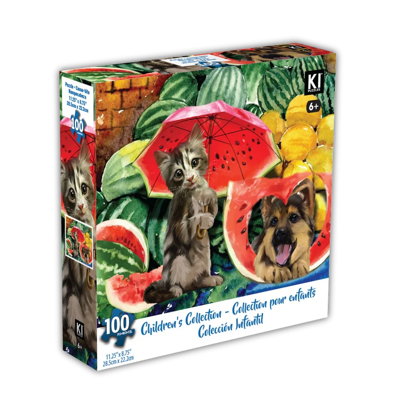 Childrens Collection - Cat & Dog Watermelon (100pcs)