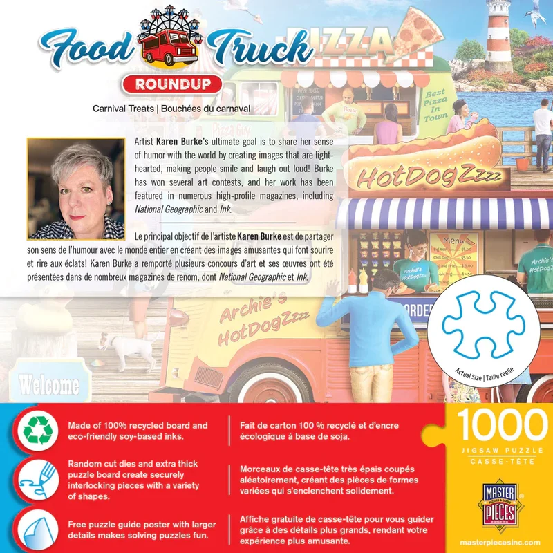 PFG Food Truck Round-up - Carnival Treats, Karen Burke (1000pcs) (Usage/Used - PUZZLES FOR GOOD)