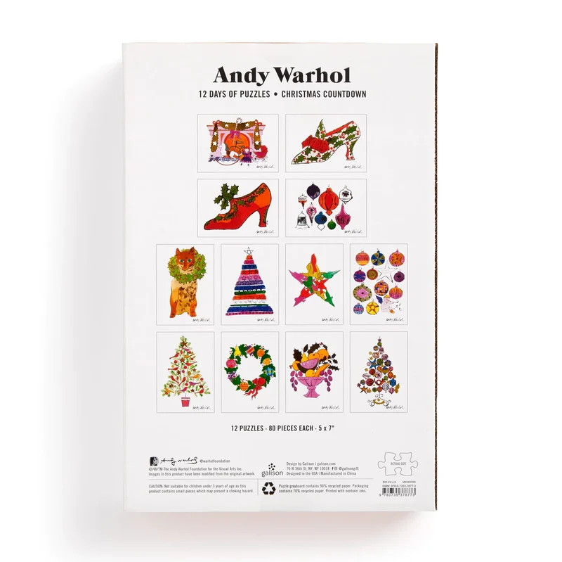 Advent Calendar - Andy Warhol 12 Days of Puzzles Countdown