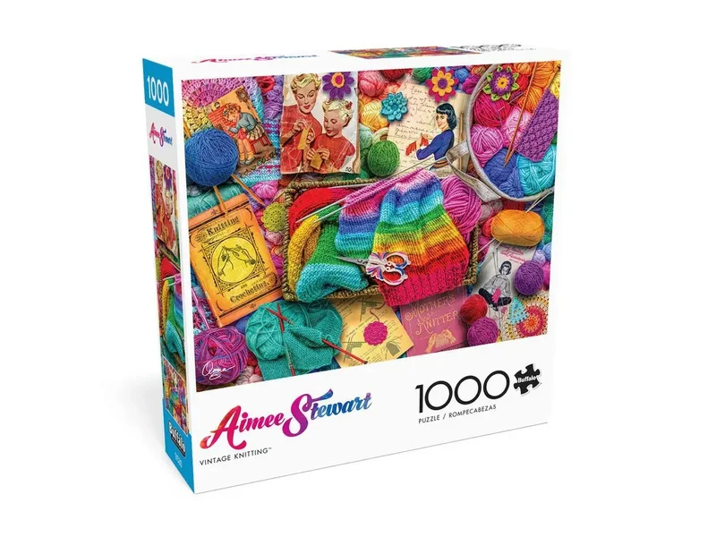 PFG Vintage Knitting, Aimee Stewart (1000pcs) (Usage/Used - PUZZLES FOR GOOD)
