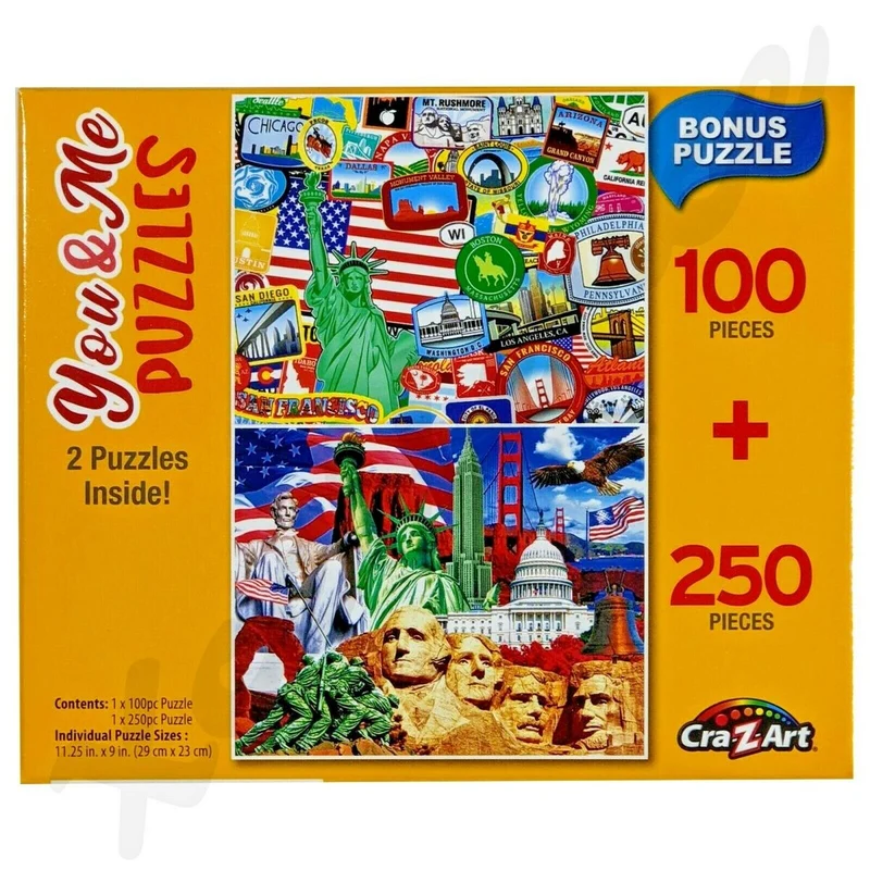 PFG 2-in-1 American Sticker Collage & Made in America (Usage/Used - PUZZLES FOR GOOD)