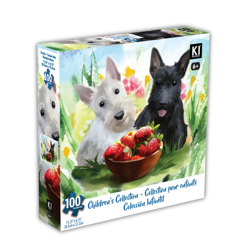 Childrens Collection - 2 Dogs with Strawberries (100pcs)