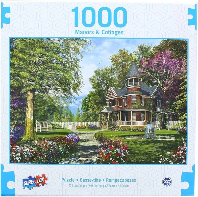 PFG Manors & Cottages - Late Summer Garden (1000pcs) (Usage/Used - PUZZLES FOR GOOD)