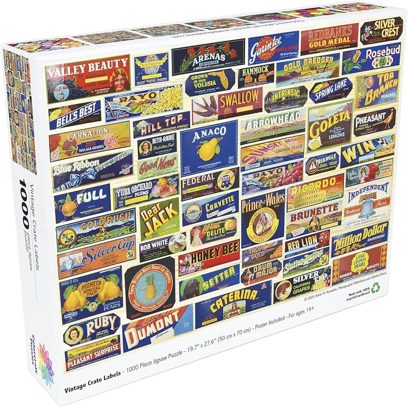 PFG Vintage Crate Labels (Usage/Used - PUZZLES FOR GOOD)