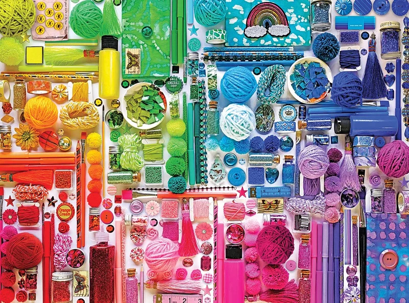PFG Insta Rainbow Crafters Stash (1000pcs) (Usagé/Used - PUZZLES FOR GOOD)