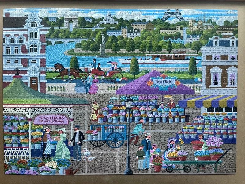 PFG Hometown Collection - Paris Flower Market (Usage/Used - PUZZLES FOR GOOD)