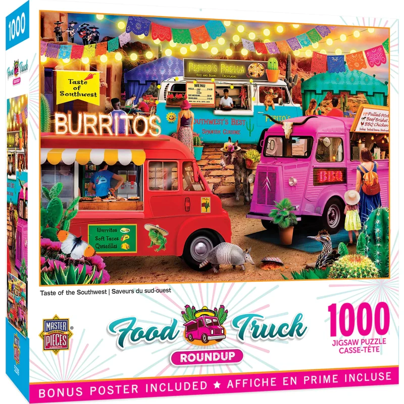PFG Food Truck Round-up - Taste of the Southwest, Karen Burke (1000pcs) (Usage/Used - PUZZLES FOR GOOD)