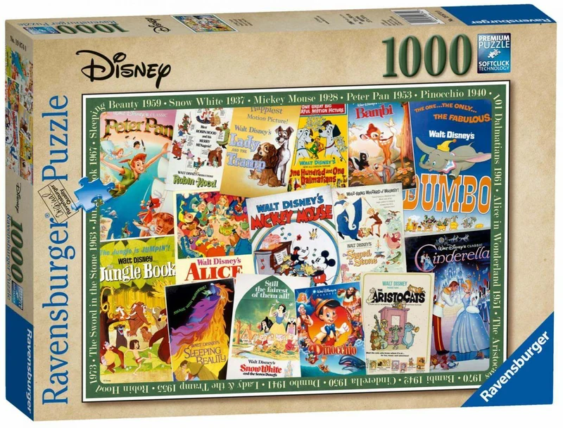 DMG Ravensburger Disney Vintage Posters (1000pcs) (DAMAGED BOX)