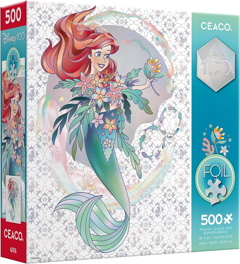 Disney 100 years - Foil Puzzle - The Little Mermaid - Platinum Princess Ariel (500pcs)