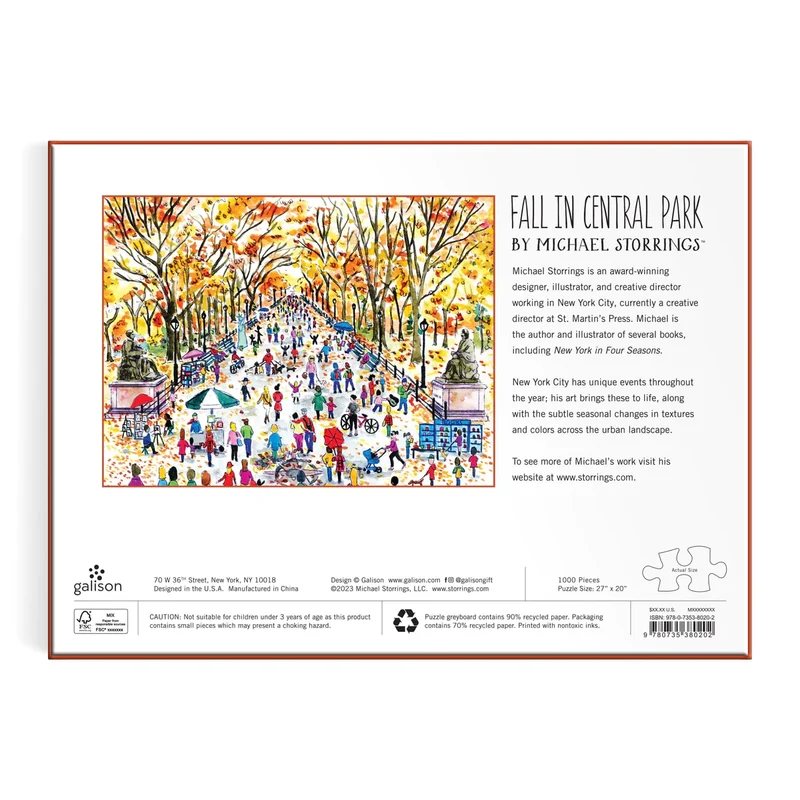 Fall in Central Park, Michael Storrings (1000pcs)