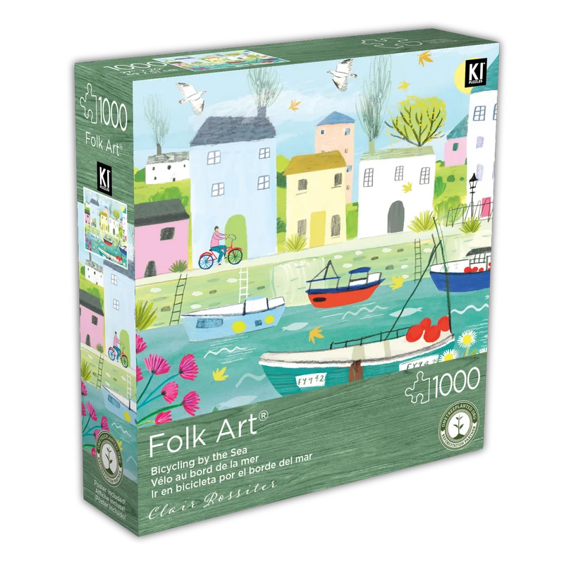 Folk Art Collection - Bicycling by The Sea (1000pcs)