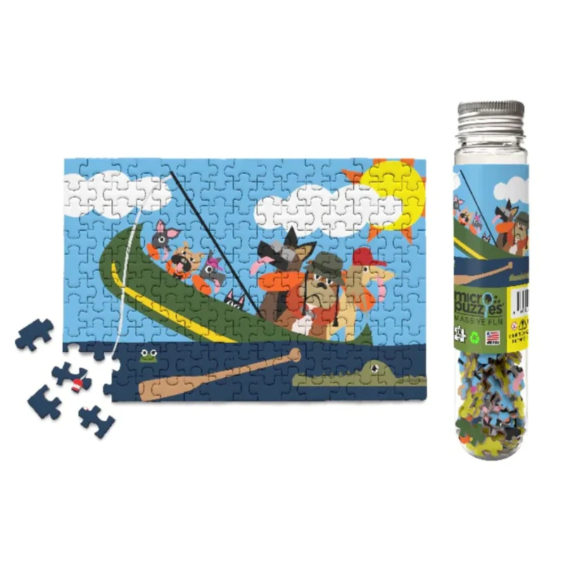 Micro Puzzle - 3 Dogs in a Canoe