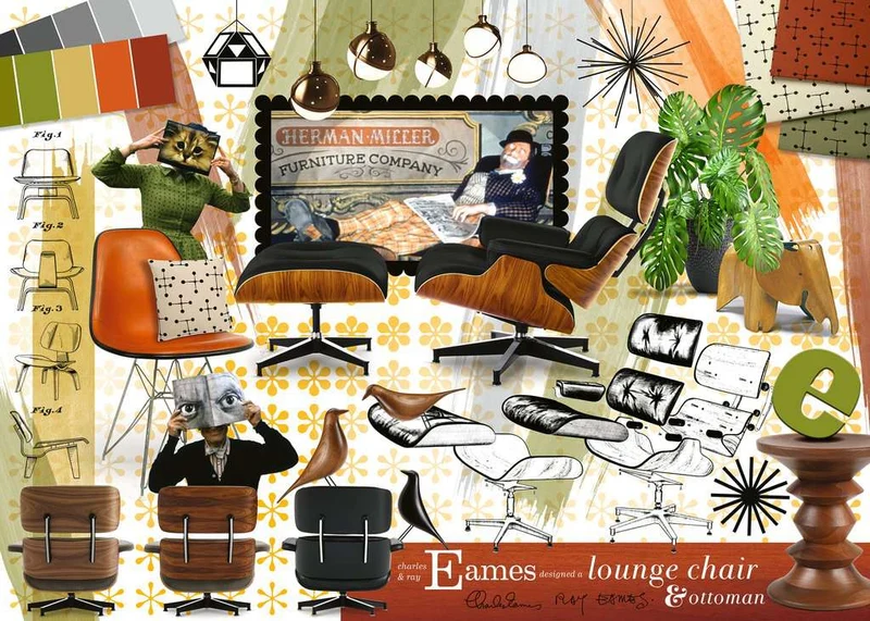 PFG Ravensburger Eames Design Classics (1000pcs) (Usage/Used - PUZZLES FOR GOOD)