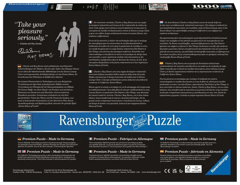 PFG Ravensburger Eames Design Classics (1000pcs) (Usage/Used - PUZZLES FOR GOOD)