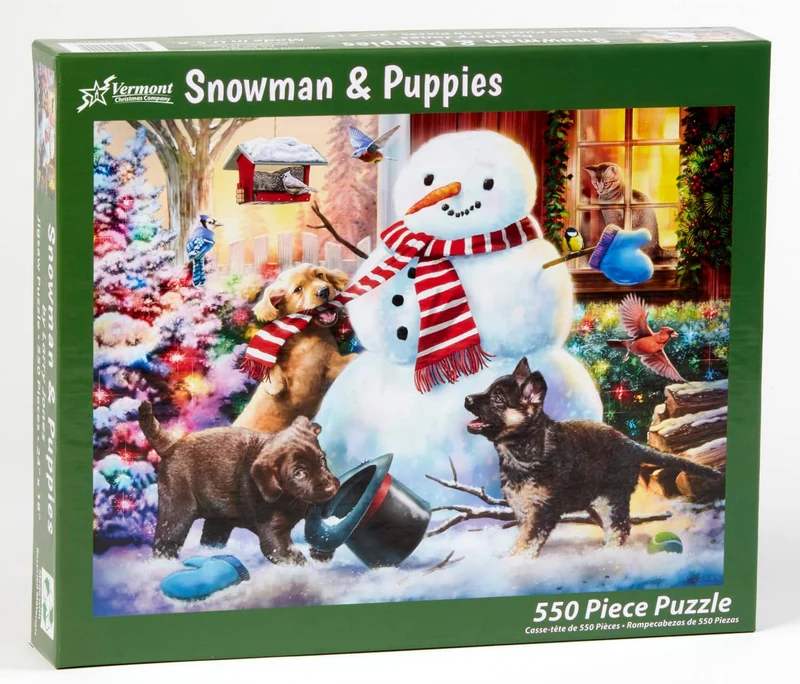 Snowman & Puppies, Larry Jones (550pcs)