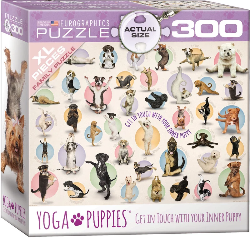 PFG Yoga Puppies, Get in Touch With Your Inner Puppy (300pcs) (Usage/Used - PUZZLES FOR GOOD)