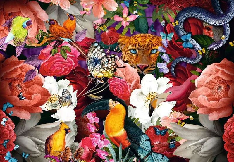 DMG Ravensburger Puzzle Moment - Tropical Flowers (300pcs) (DAMAGED BOX)