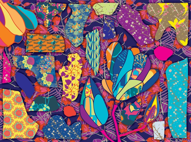PFG Blossom Mix, Susan C Brown (1000pcs) (Usage/Used- PUZZLES FOR GOOD)