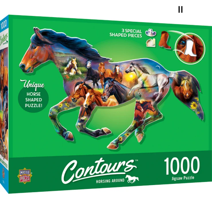 DMG Contours Shaped - Horsing Around (1000pcs) (DAMAGED BOX)