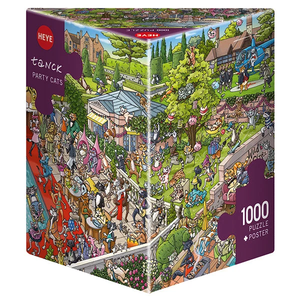 PFG Party Cats, Tanck (Triangular Box) (1000pcs) (Usage/Used - PUZZLES FOR GOOD)