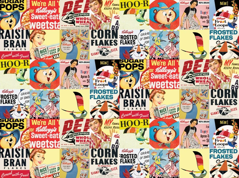 PFG Vintage Kellogg's - Pop Archive Collage (1000pcs) (Usage/Used - PUZZLES FOR GOOD)
