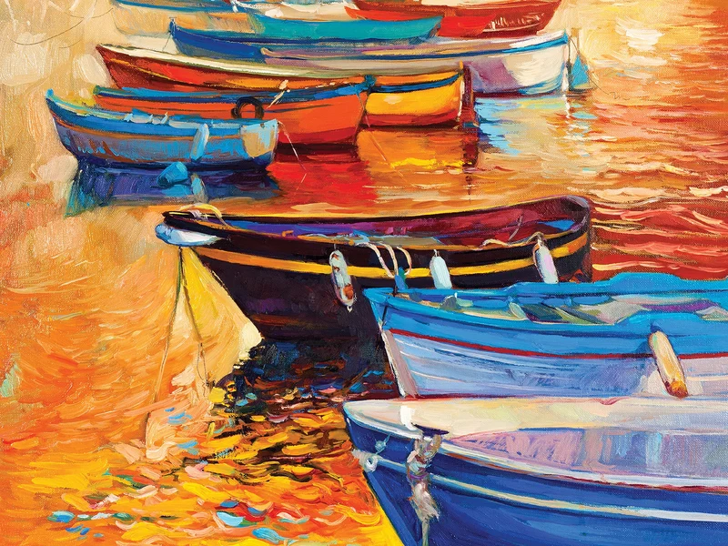 PFG Boats In A Row (500pcs) (Usage/Used - PUZZLES FOR GOOD)