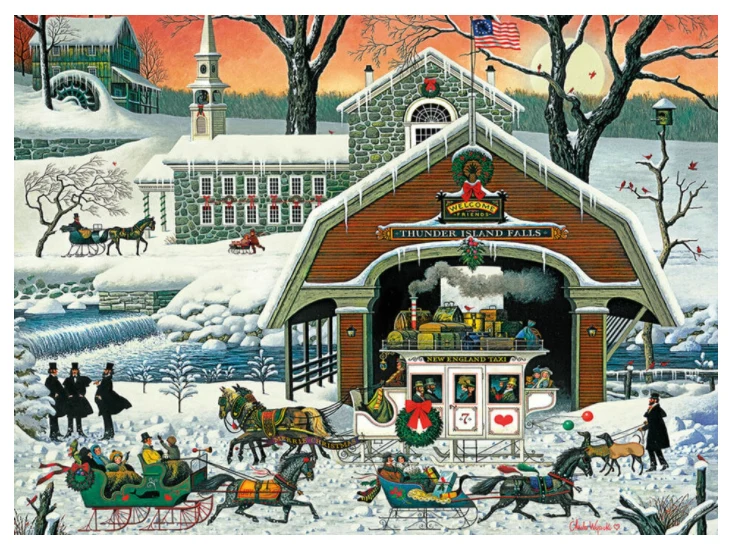 PFG Twas' the Twilight Before Christmas, Charles Wysocki (Usage/Used - PUZZLES FOR GOOD)