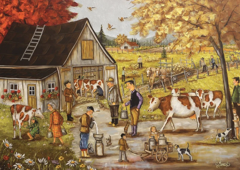 PFG Family Farm, Christine Genest (500pcs) (Usage/Used - PUZZLES FOR GOOD)
