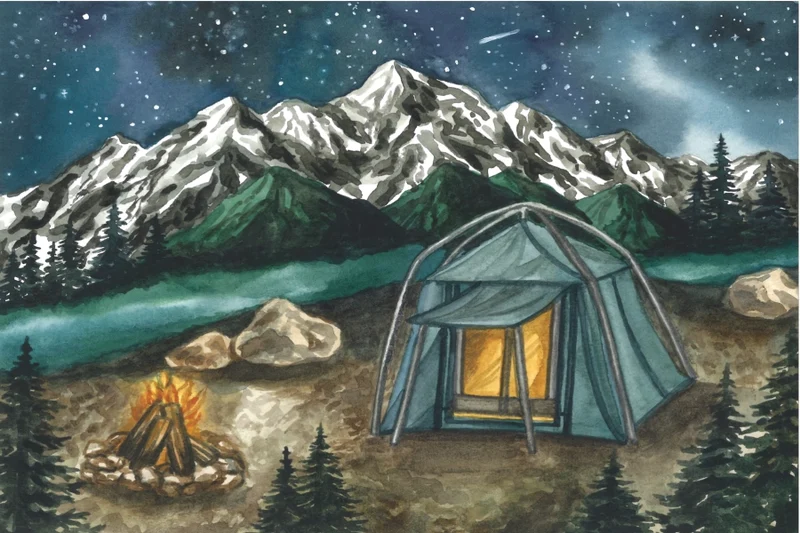 Camping in Pacific Northwest National Park - Mini Puzzle
