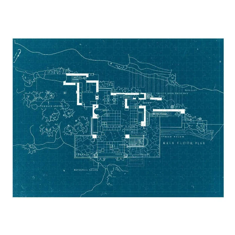 PFG Frank Lloyd Wright Fallingwater Double-Sided (Usage/Used - PUZZLES FOR GOOD)