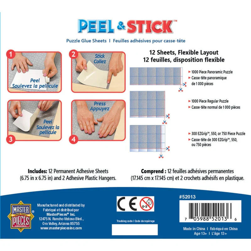 Peel & Stick Puzzle Glue Sheets