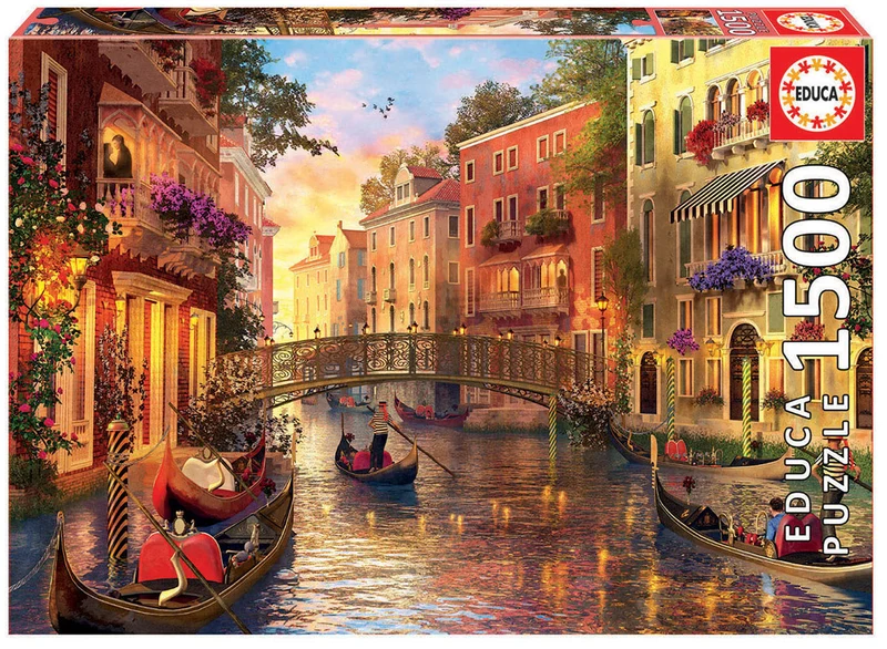 PFG Sunset in Venice, Dominic Davison (1500pcs) (Usage/Used - PUZZLES FOR GOOD)