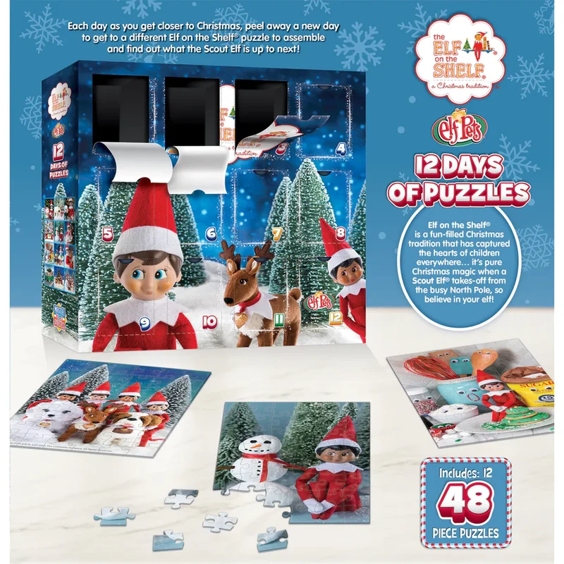 Advent Calendar - 12 Days of Elf on the Shelf Puzzles