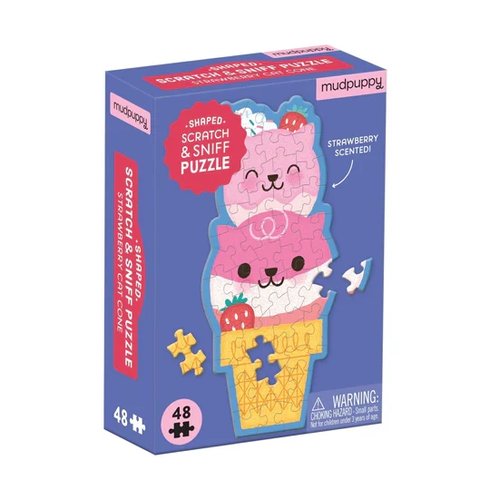 MINI Strawberry Cat Cone Scratch & Sniff (48pcs)