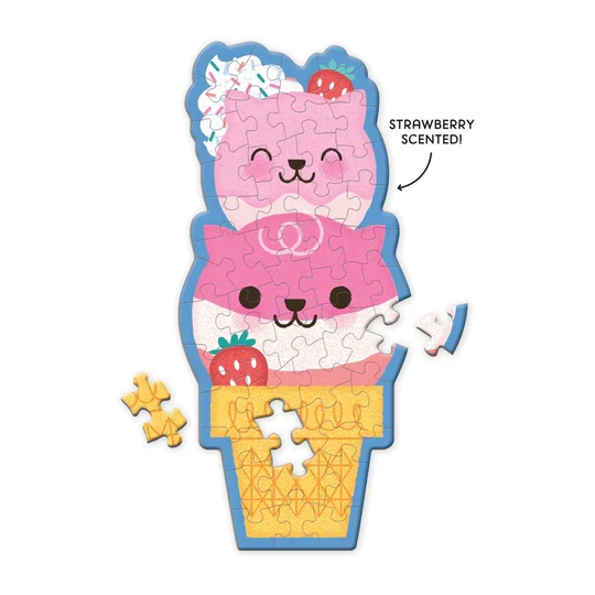 MINI Strawberry Cat Cone Scratch & Sniff (48pcs)