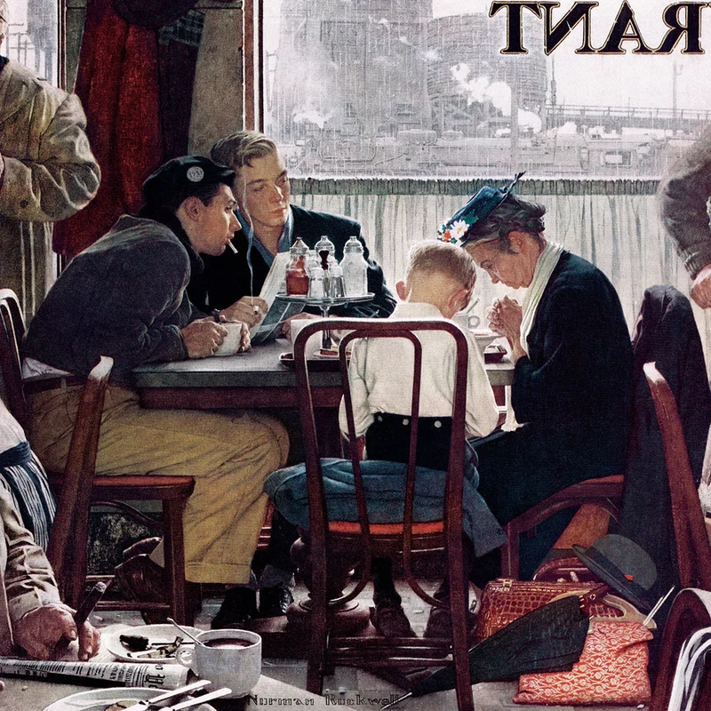Saturday Evening Post - Saying Grace, Norman Rockwell (1000pcs)