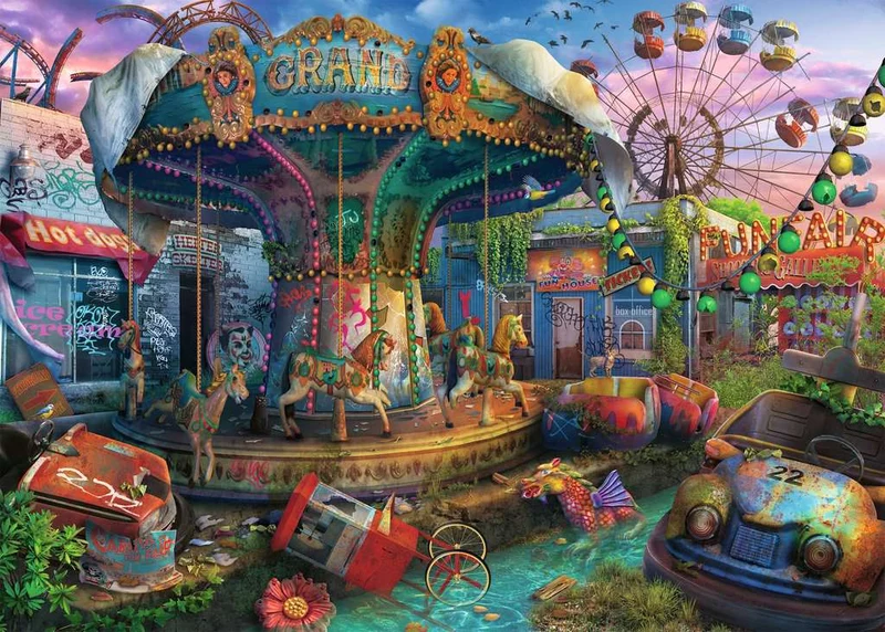 DMG Ravensburger Abandoned Series - Gloomy Carnival (1000pcs) (DAMAMED BOX)