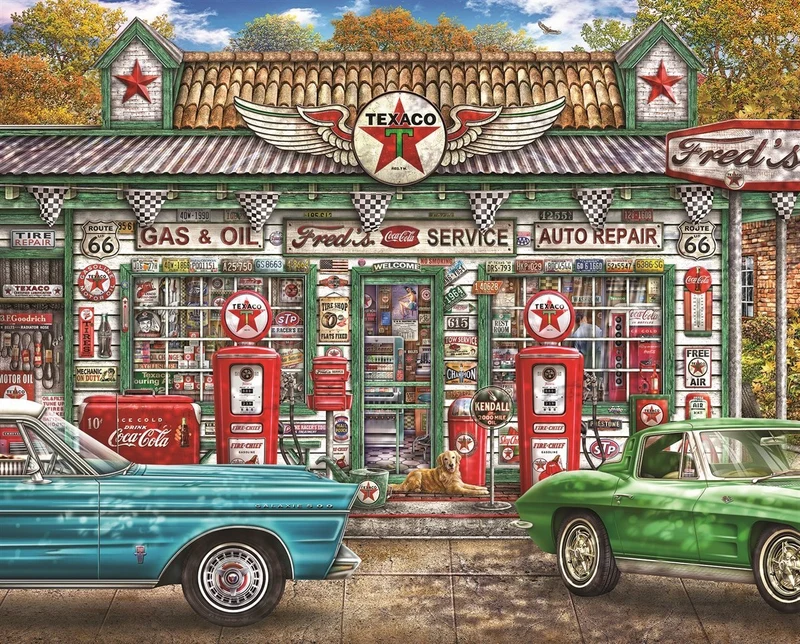 PFG Fred's Service Station, Michael Fishel (Usage/Used - PUZZLES FOR GOOD)
