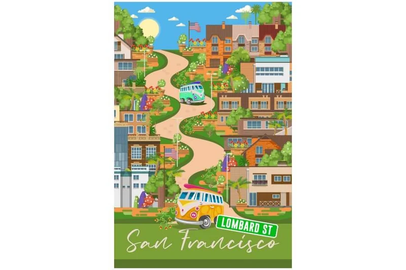 San Francisco - Lombard Street - Mini Puzzle