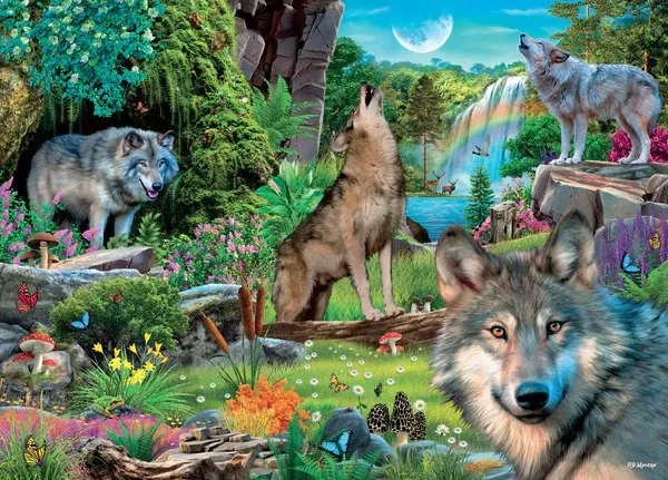 PFG Wolves - Wolves In Nature (1000pcs) (Usage/Used - PUZZLES FOR GOOD)