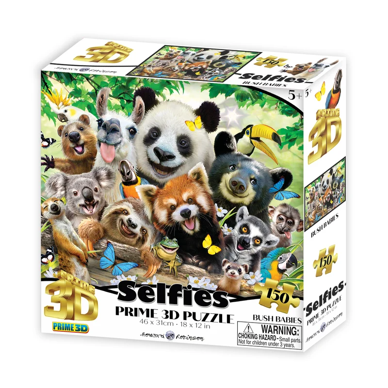 Bush Babies Selfie, Howard Robinson (3D Puzzle) (150pcs)
