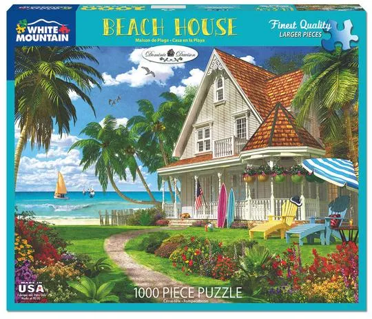 PFG Beach House, 1000pc, Dominic Davison (Usage/Used - PUZZLES FOR GOOD)