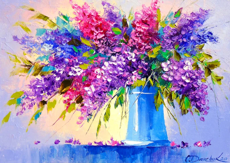 Bouquet of Lilacs in a Vase (1000pcs)
